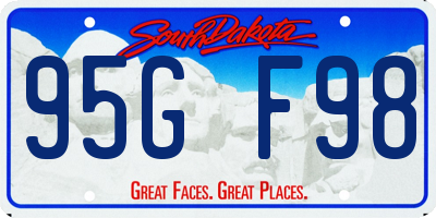 SD license plate 95GF98