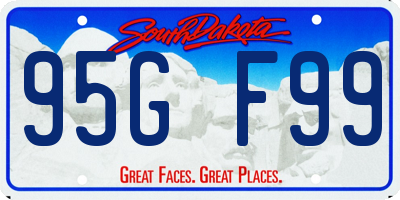 SD license plate 95GF99