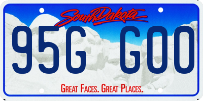 SD license plate 95GG00