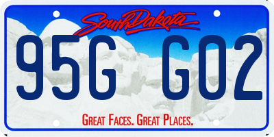SD license plate 95GG02