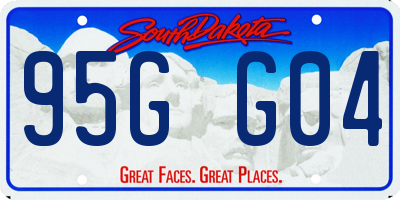 SD license plate 95GG04