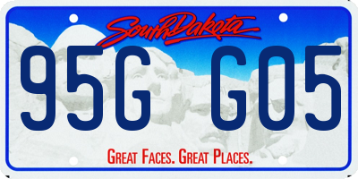 SD license plate 95GG05