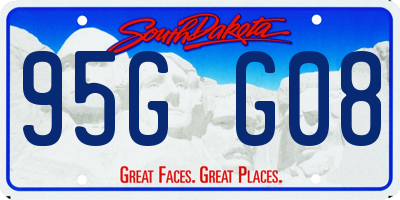 SD license plate 95GG08