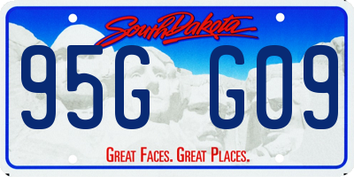 SD license plate 95GG09