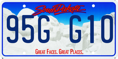 SD license plate 95GG10
