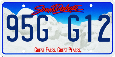 SD license plate 95GG12