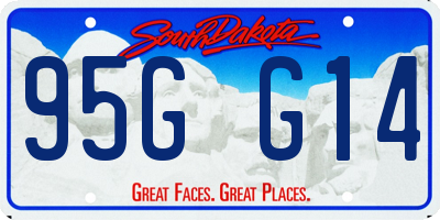 SD license plate 95GG14