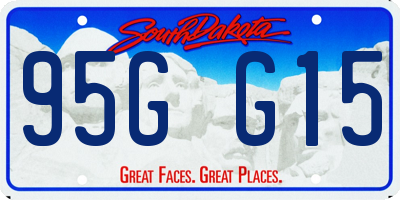 SD license plate 95GG15