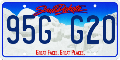 SD license plate 95GG20