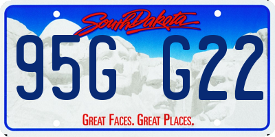 SD license plate 95GG22