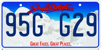 SD license plate 95GG29