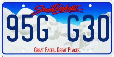 SD license plate 95GG30