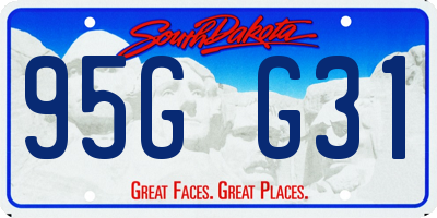 SD license plate 95GG31