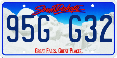 SD license plate 95GG32