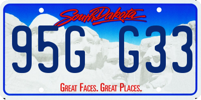 SD license plate 95GG33
