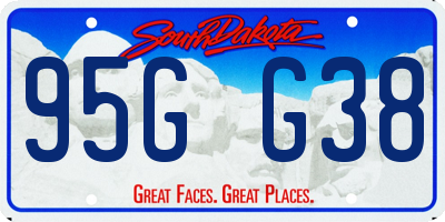 SD license plate 95GG38