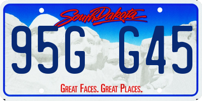 SD license plate 95GG45
