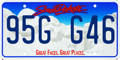 SD license plate 95GG46
