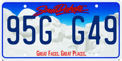 SD license plate 95GG49
