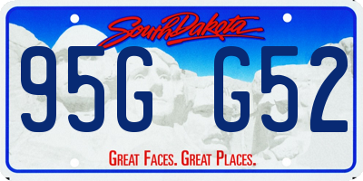 SD license plate 95GG52