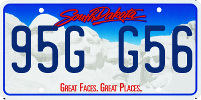 SD license plate 95GG56