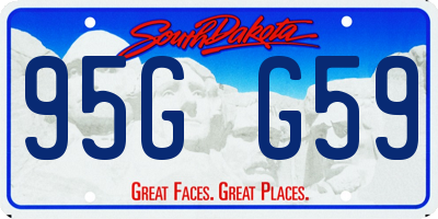 SD license plate 95GG59