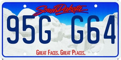 SD license plate 95GG64