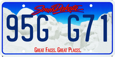 SD license plate 95GG71