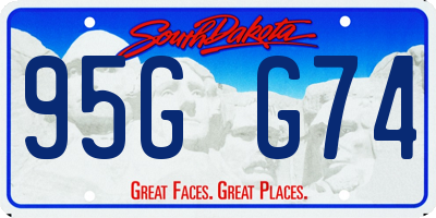SD license plate 95GG74