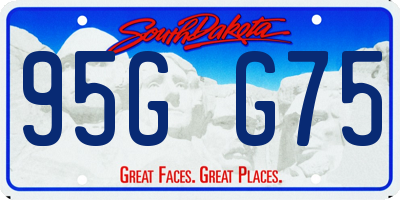 SD license plate 95GG75