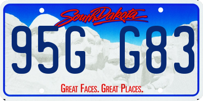 SD license plate 95GG83