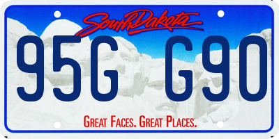 SD license plate 95GG90