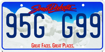 SD license plate 95GG99