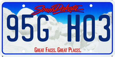 SD license plate 95GH03