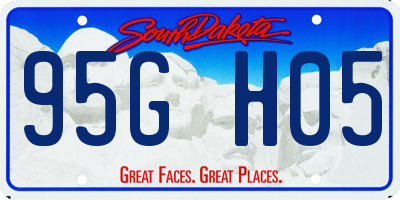 SD license plate 95GH05
