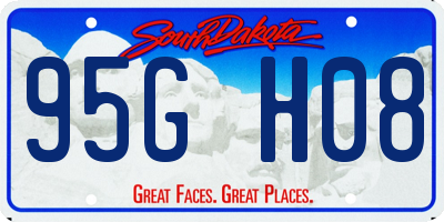 SD license plate 95GH08