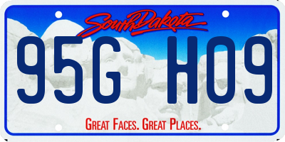 SD license plate 95GH09