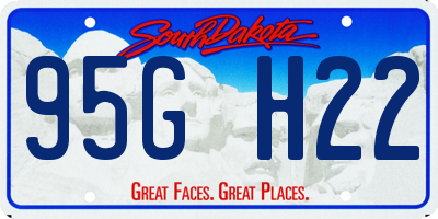 SD license plate 95GH22