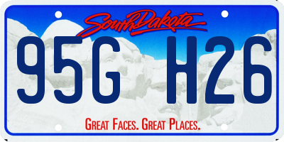 SD license plate 95GH26