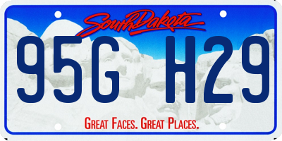 SD license plate 95GH29