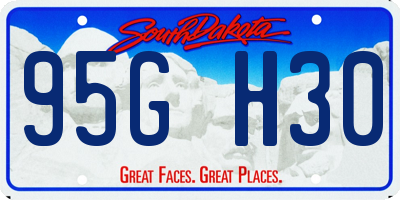 SD license plate 95GH30