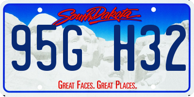 SD license plate 95GH32