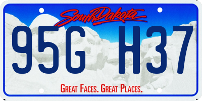 SD license plate 95GH37