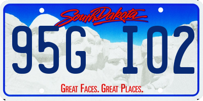 SD license plate 95GI02