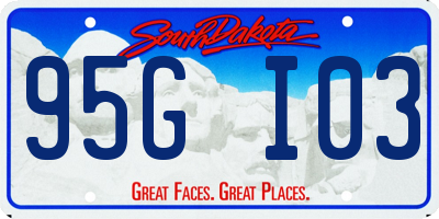 SD license plate 95GI03
