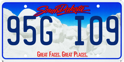 SD license plate 95GI09