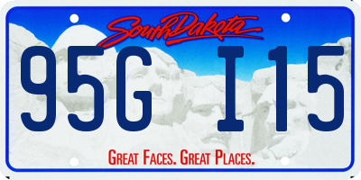 SD license plate 95GI15