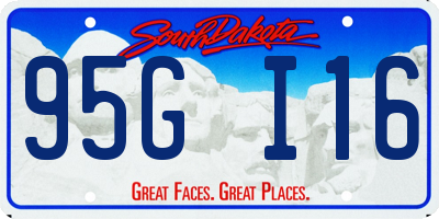 SD license plate 95GI16