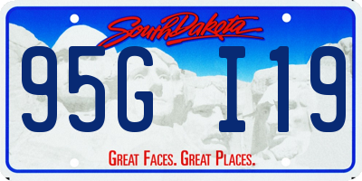 SD license plate 95GI19