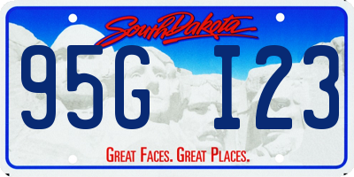 SD license plate 95GI23